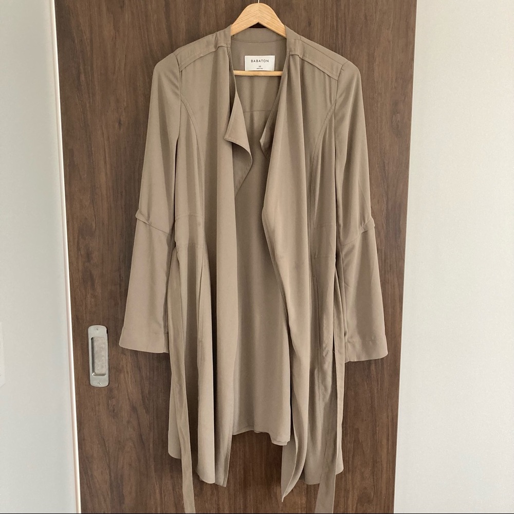 Aritzia Flowy Trench Coat (Modern Taupe)